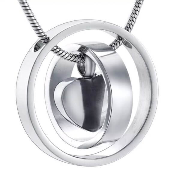circle hart zilver