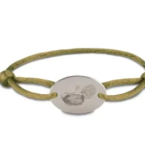 vingerafdruk armband satin cord
